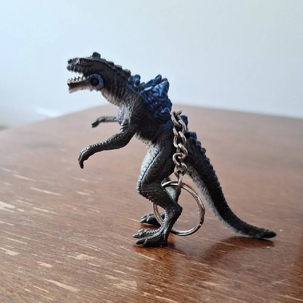 Toho Equity Godzilla Blue and Black Dinosaur Keychain for Reptile Enthusiasts